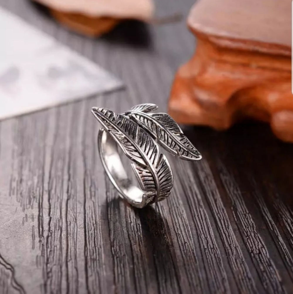 Beautiful 925 sterling silver feather ring!!! - Picture 3 of 7